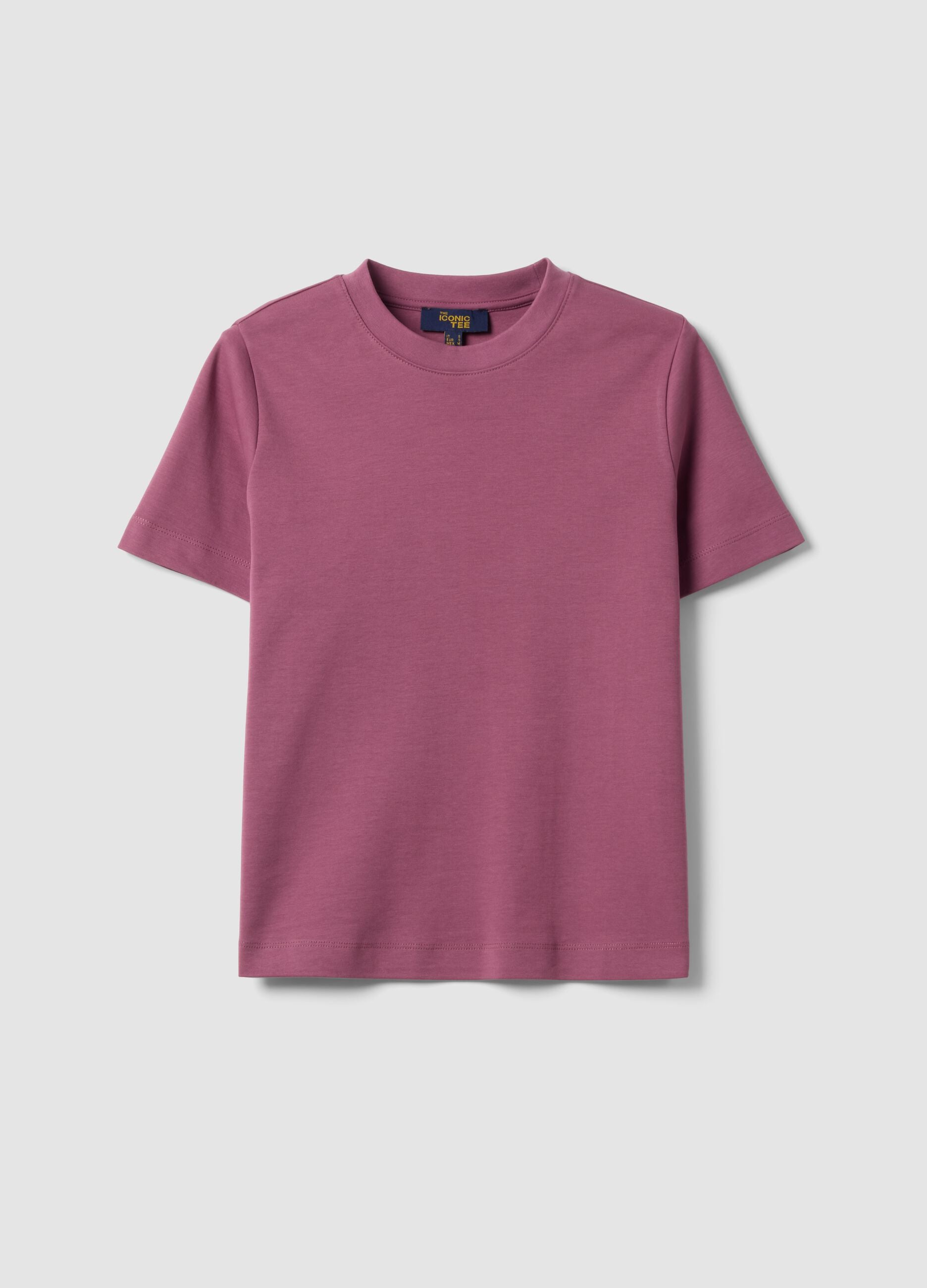 The Iconic Tee relaxed-fit pink pure cotton short-sleeve T-shirt