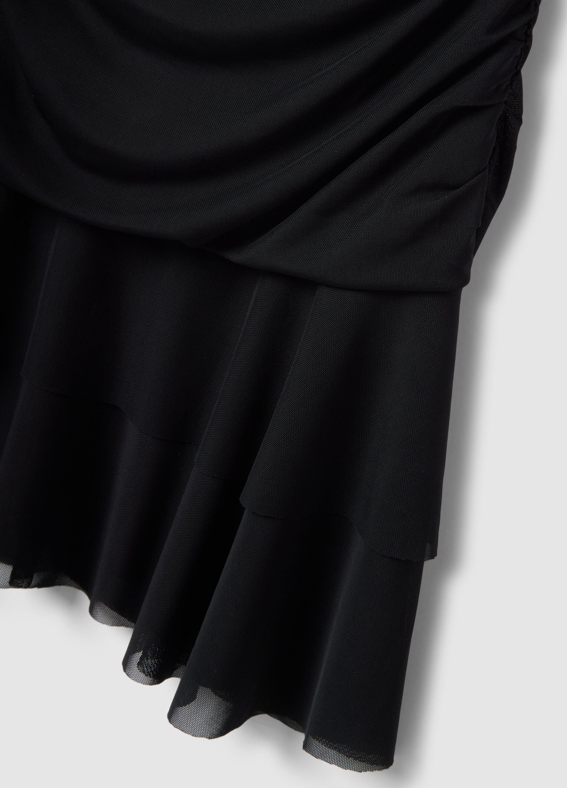 Black Sleeveless Dress Regular Fit