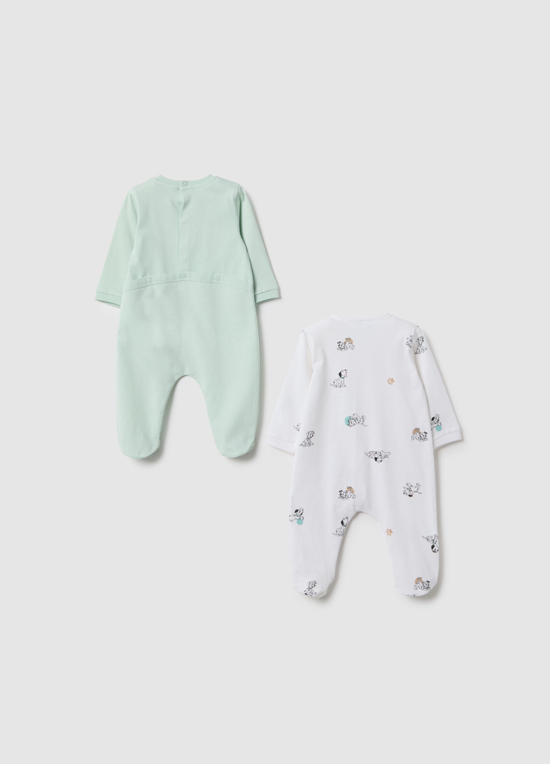 Disney multicolour newborn cotton sleepsuits twin pack