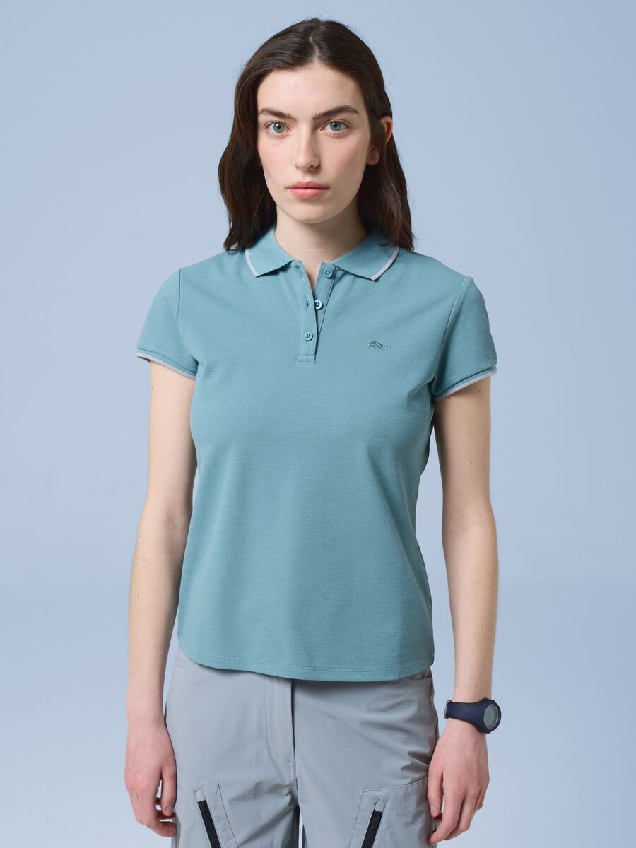 ALTAVIA SAILING green stretch cotton polo shirt_1