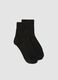 Black ankle socks in stretch cotton_0