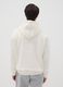 White cotton-blend hoodie with front print_3