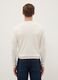 Beige crew-neck cotton blend pullover regular fit_2