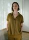 Green viscose-linen blend shirt, regular fit_0
