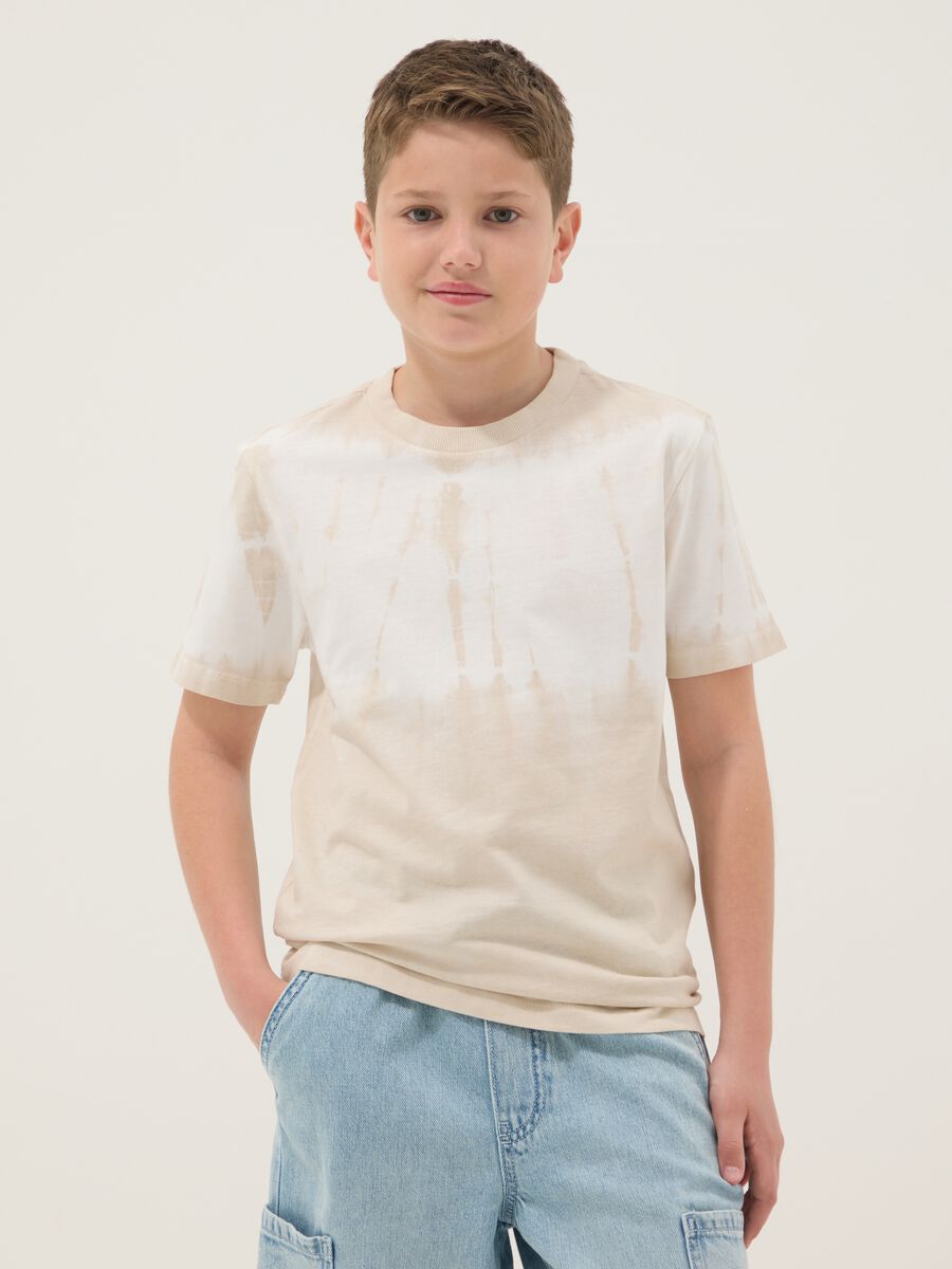T-shirt in puro cotone multicolor da ragazzo relaxed fit_0