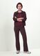 Brown flare trousers in stretch viscose_0