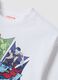 White oversized pure cotton T-shirt with MARVEL Spider-Man print for boys_2