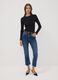 Blue stretch cotton denim flare jeans_0