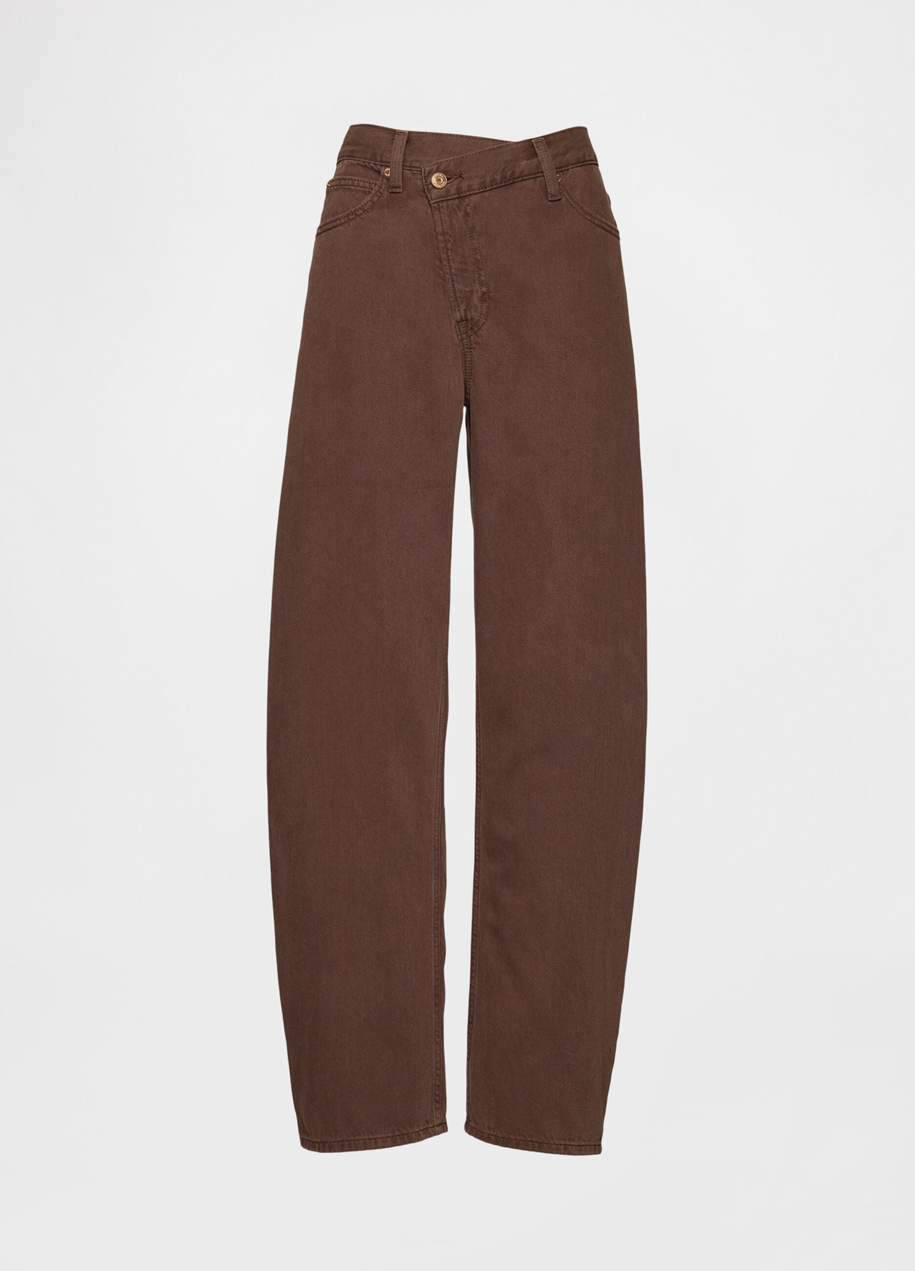 Brown jeans made of cotton and lyocell
