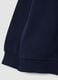 Blue organic cotton sweatshirt with stand-up collar for boys_3