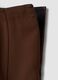 Brown stretch viscose skirt with regular waist_5