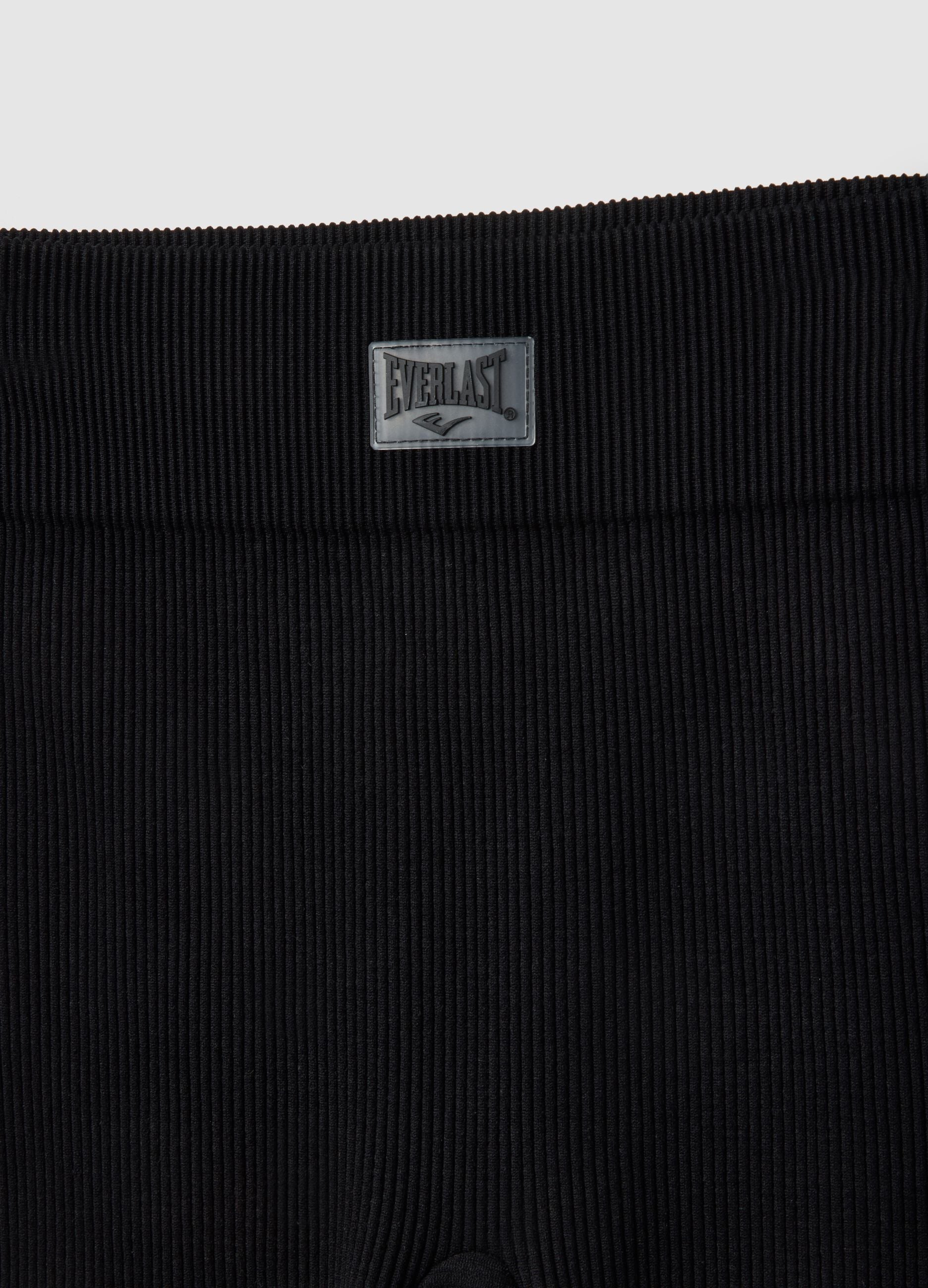 Regular fit black sports shorts