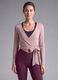 Pink ribbed stretch-cotton wrap top ALTAVIA STUDIO_1