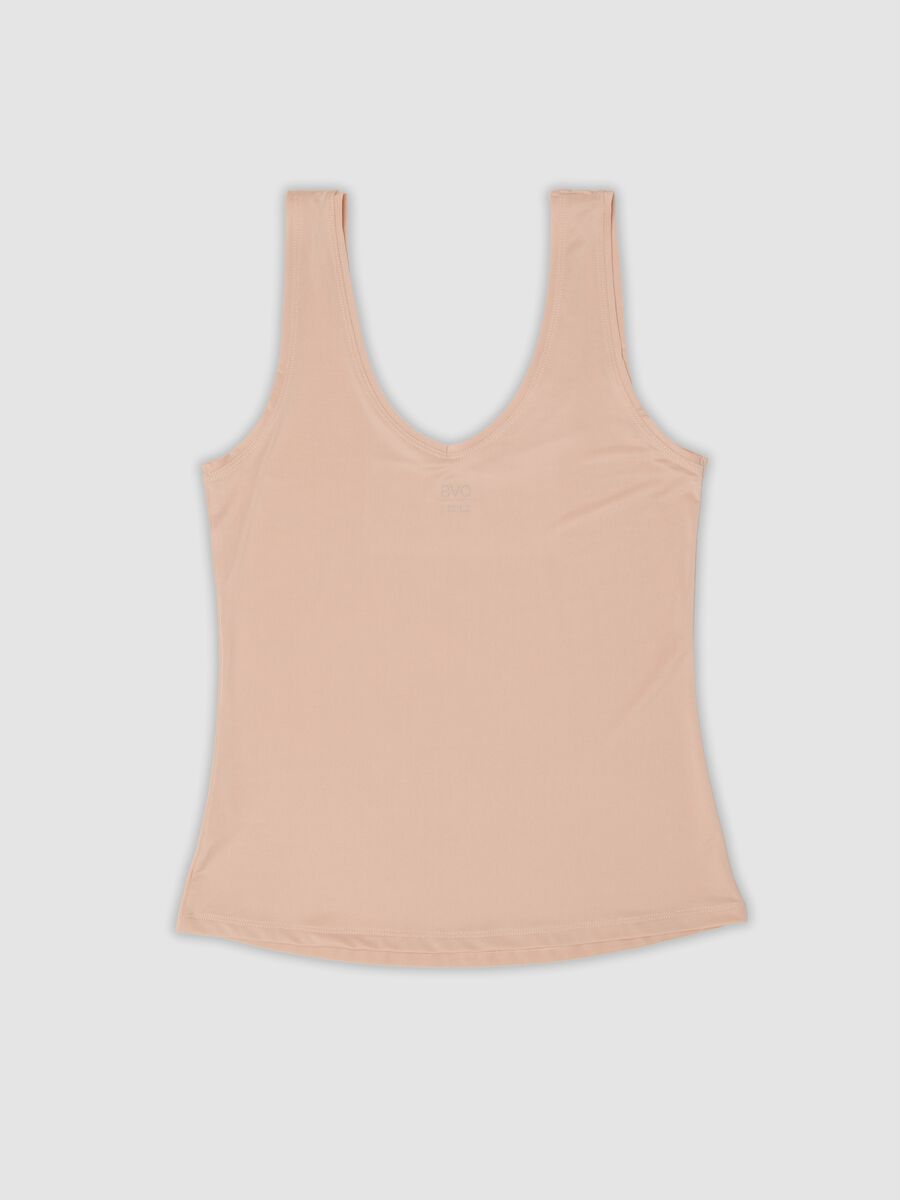 Beige stretch-fabric vest top, regular fit_6