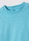 Oversized fit blue crew neck T-shirt in pure cotton for kids_2