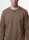Grey crew neck sweatshirt in cotton blend, regular fit_1