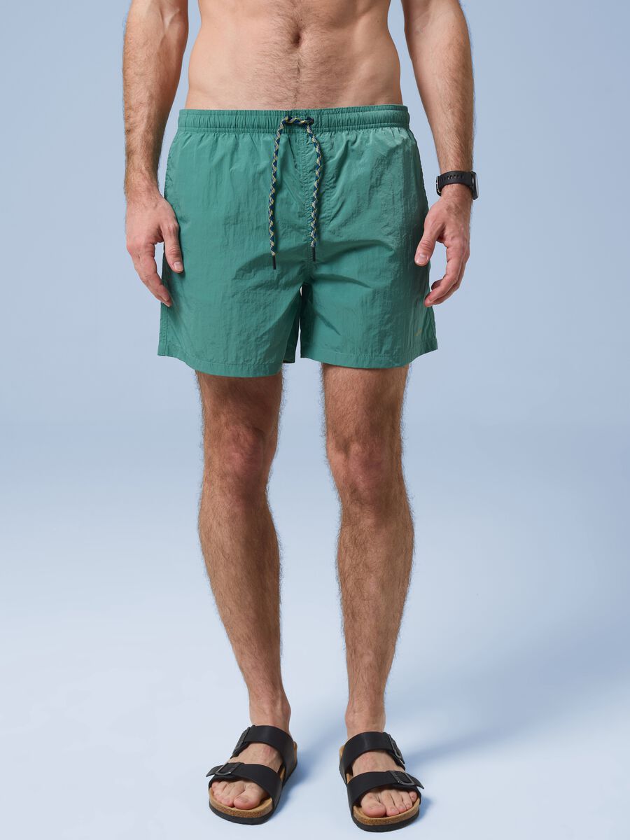 Costume boxer verde con vita elasticizzata ALTAVIA SAILING_1