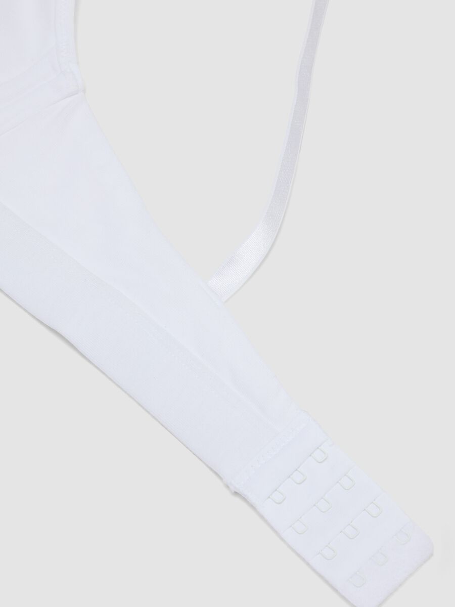 White stretch organic cotton triangle bra_5