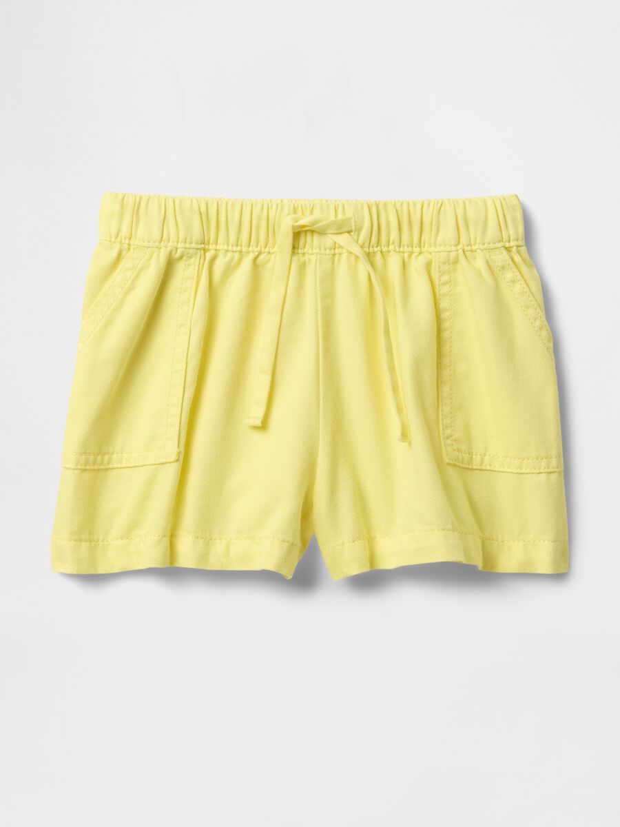 Pantaloncini in cotone con coulisse_1