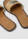 Beige flat sandals with braided embroidered strap_2