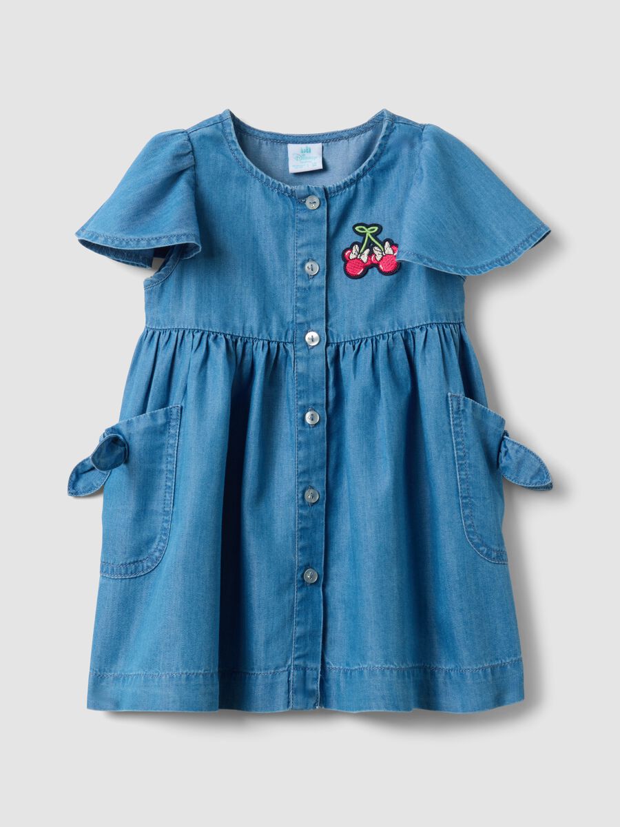 Abito denim azzurro in misto cotone e lyocell_0
