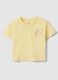 Girl's pure cotton boxy fit yellow t-shirt with star_0