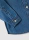 Blue denim shirt in pure cotton, regular fit, for boys_3