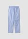 Blue striped organic cotton pyjama trousers_5