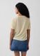 T-shirt a maniche corte in misto lino_1