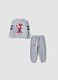 Grey oversized MARVEL Spider-Man pure cotton jogger set for boys_0