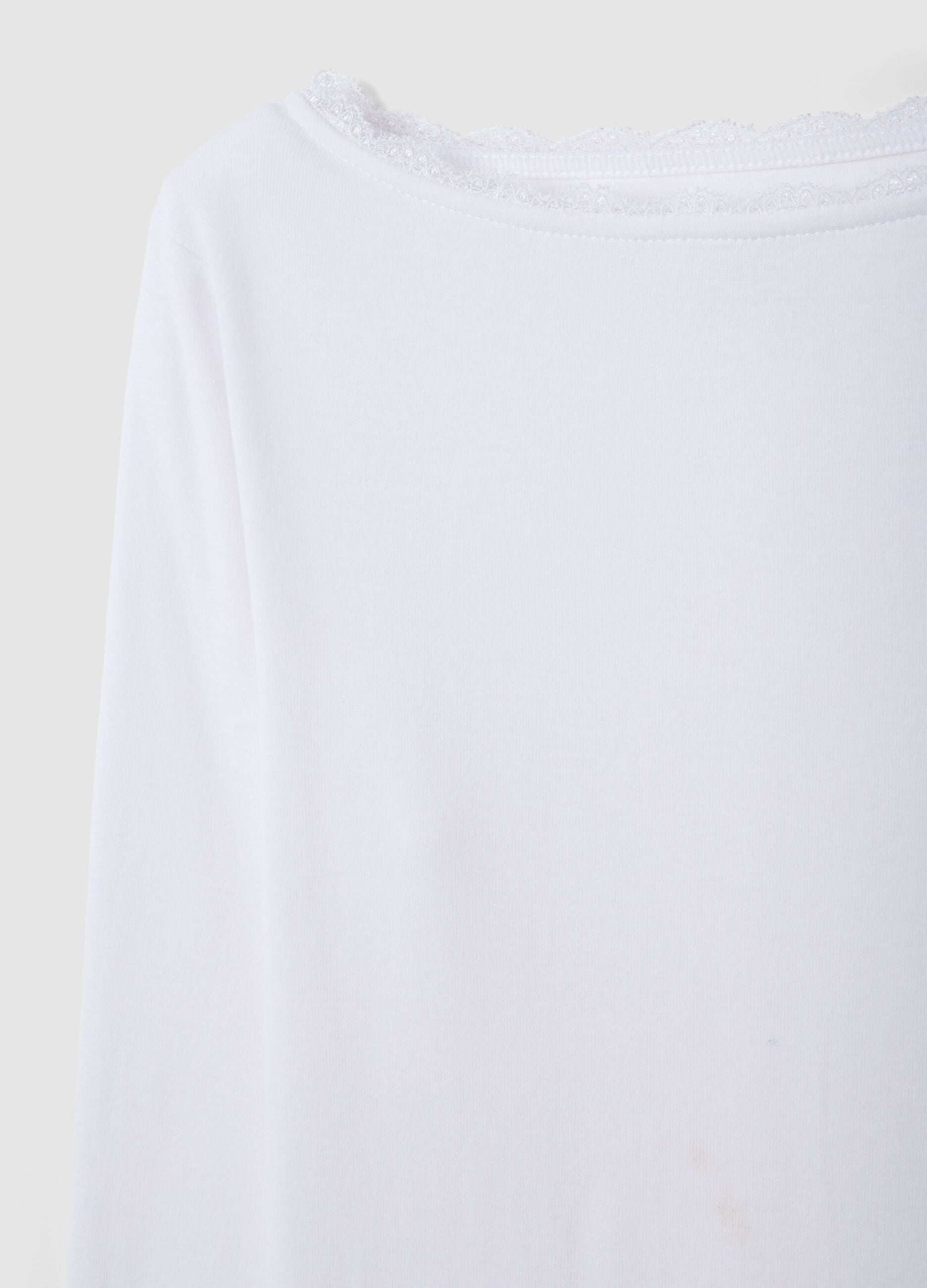 White pure cotton regular fit t-shirt