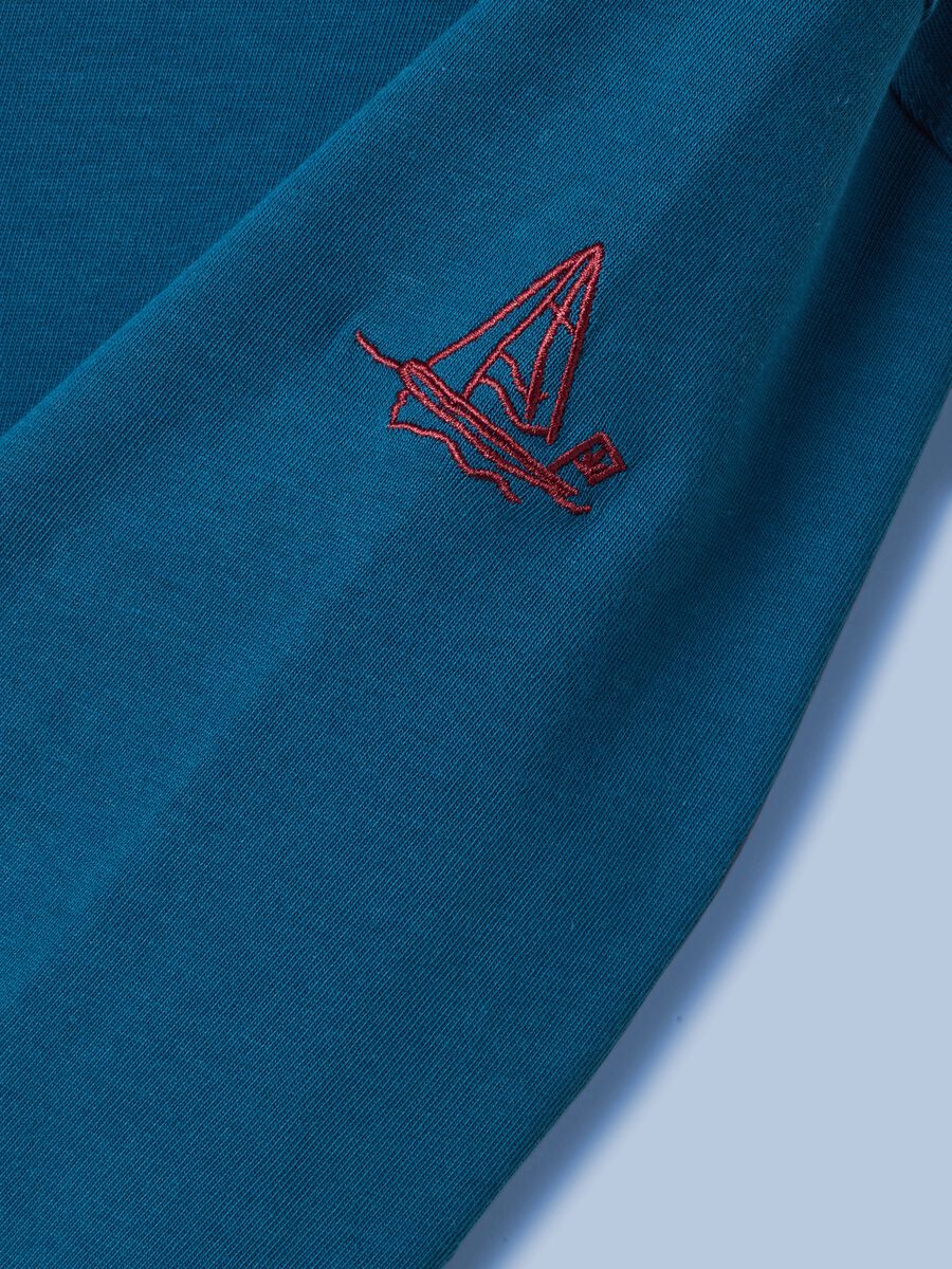 ALTAVIA SAILING blue long-sleeve polo shirt in pure cotton_5