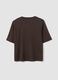 Brown boxy-fit T-shirt in a cotton&ndash;viscose blend_6