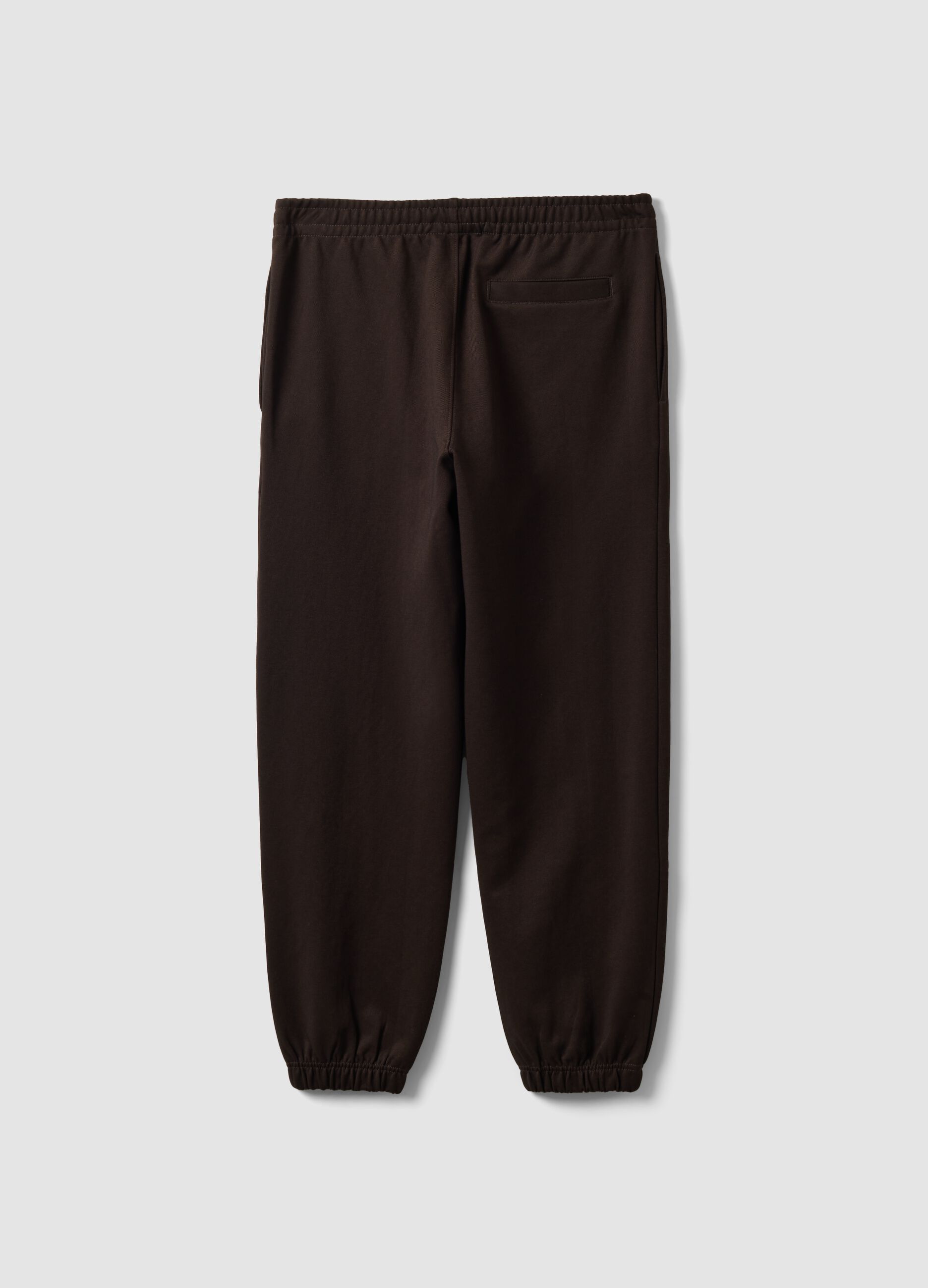 Men&rsquo;s brown relaxed-fit stretch joggers