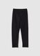Girls' Slim Fit Black Stretch Cotton Leggings_1