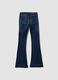 Slim Flare Dark Blue Washed Denim Jeans_1