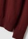 Brown crew-neck pullover in regular fit cotton blend_5