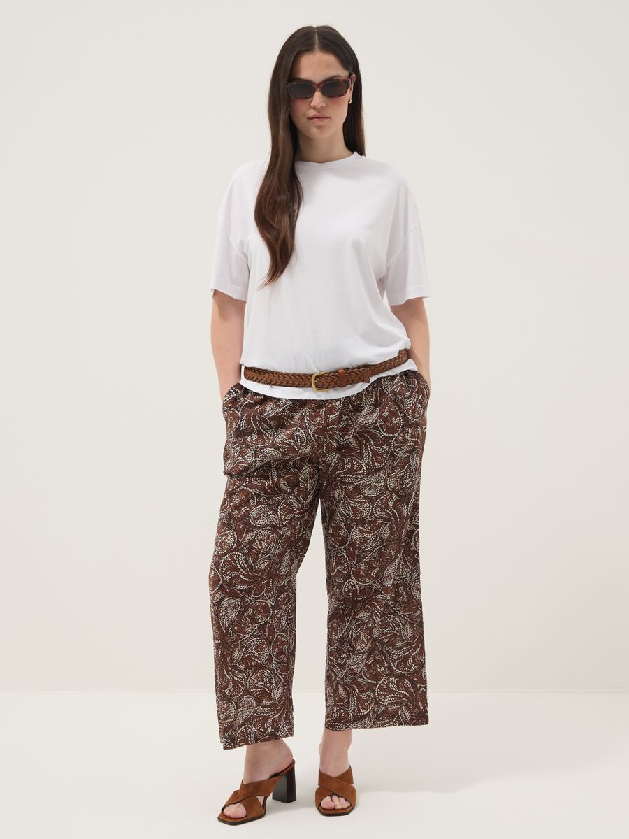 White cotton and stretch modal regular-fit T-shirt_2