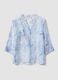 Blue floral lyocell-blend blouse_4