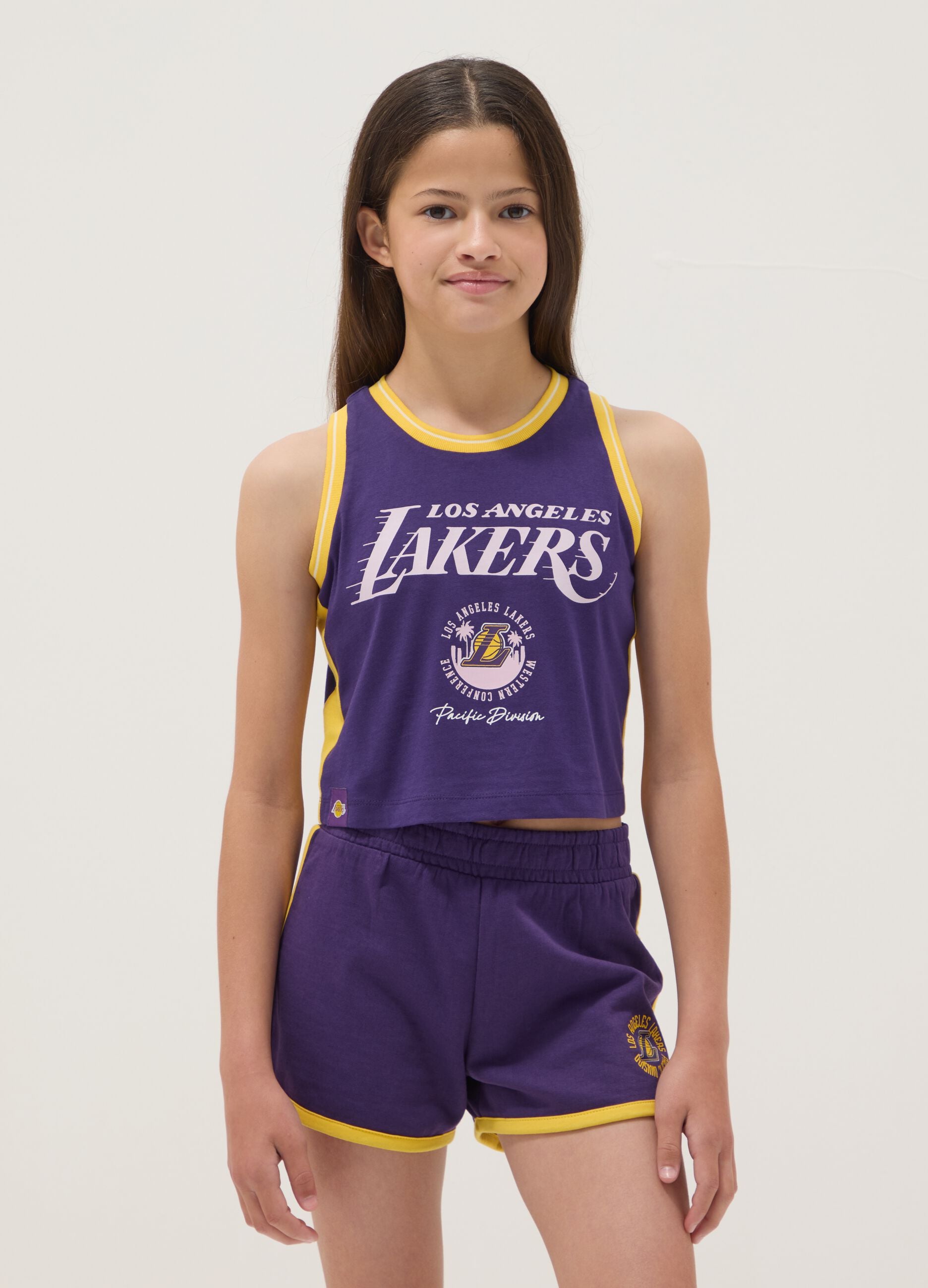 Purple pure cotton tank top