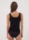 Black stretch viscose crew-neck vest top_3