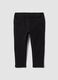 Black skinny-fit stretch cotton jeggings for baby girls_0
