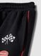 Black cotton-blend jogger trousers with drawstring and Ducati logo_3