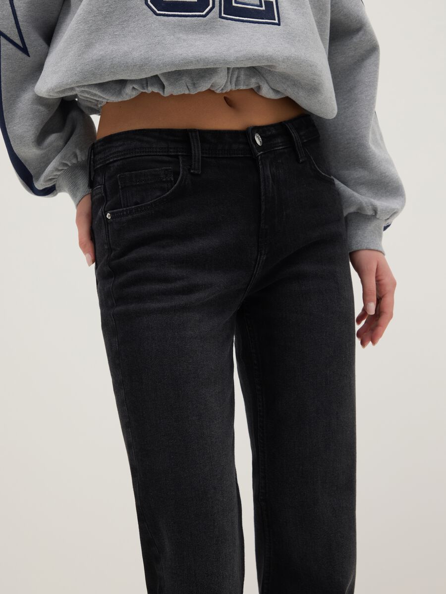Jeans neri in cotone elasticizzato vestibilit&agrave; bootcut_3