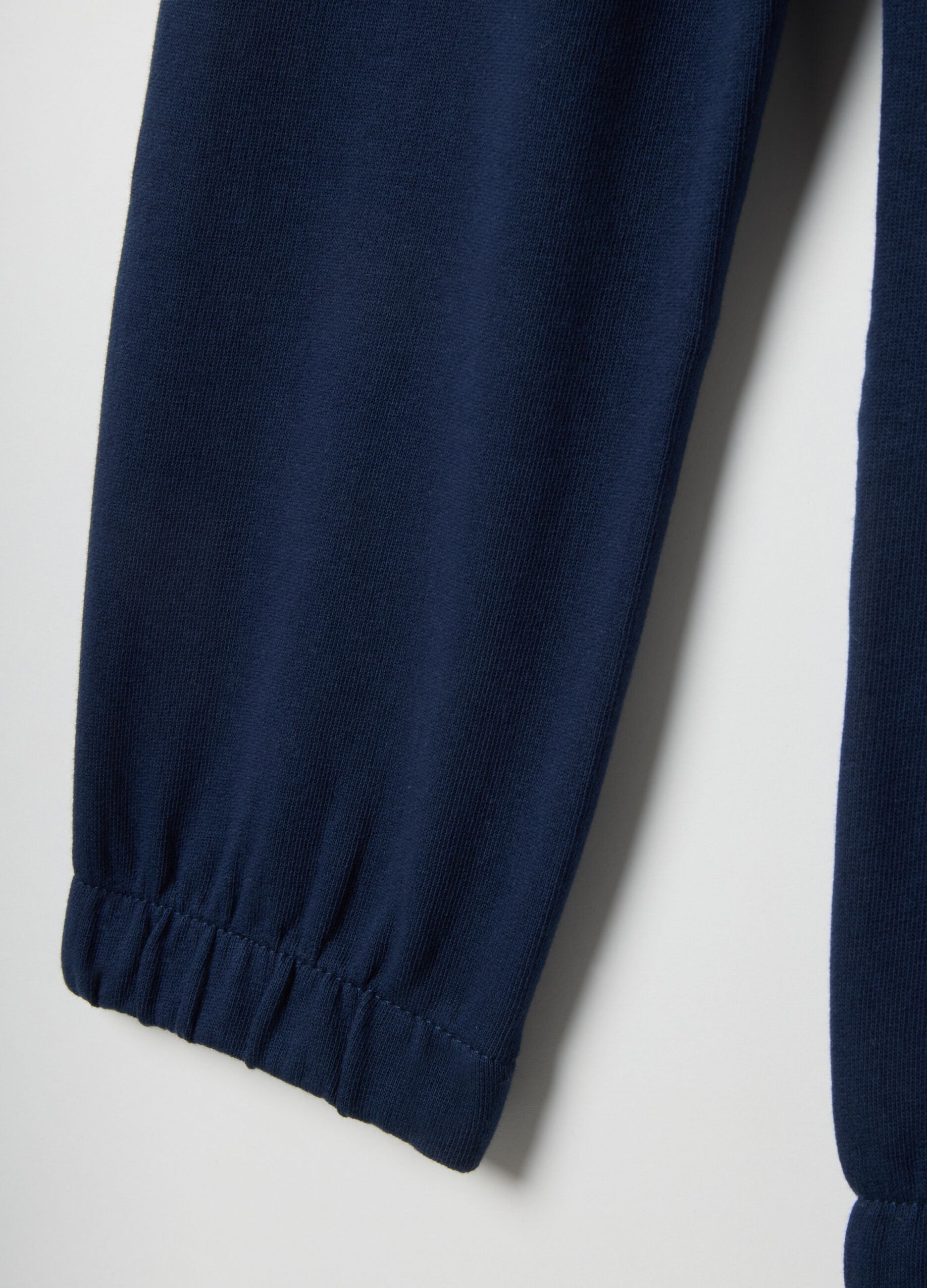 Blue pure cotton regular fit trousers for children