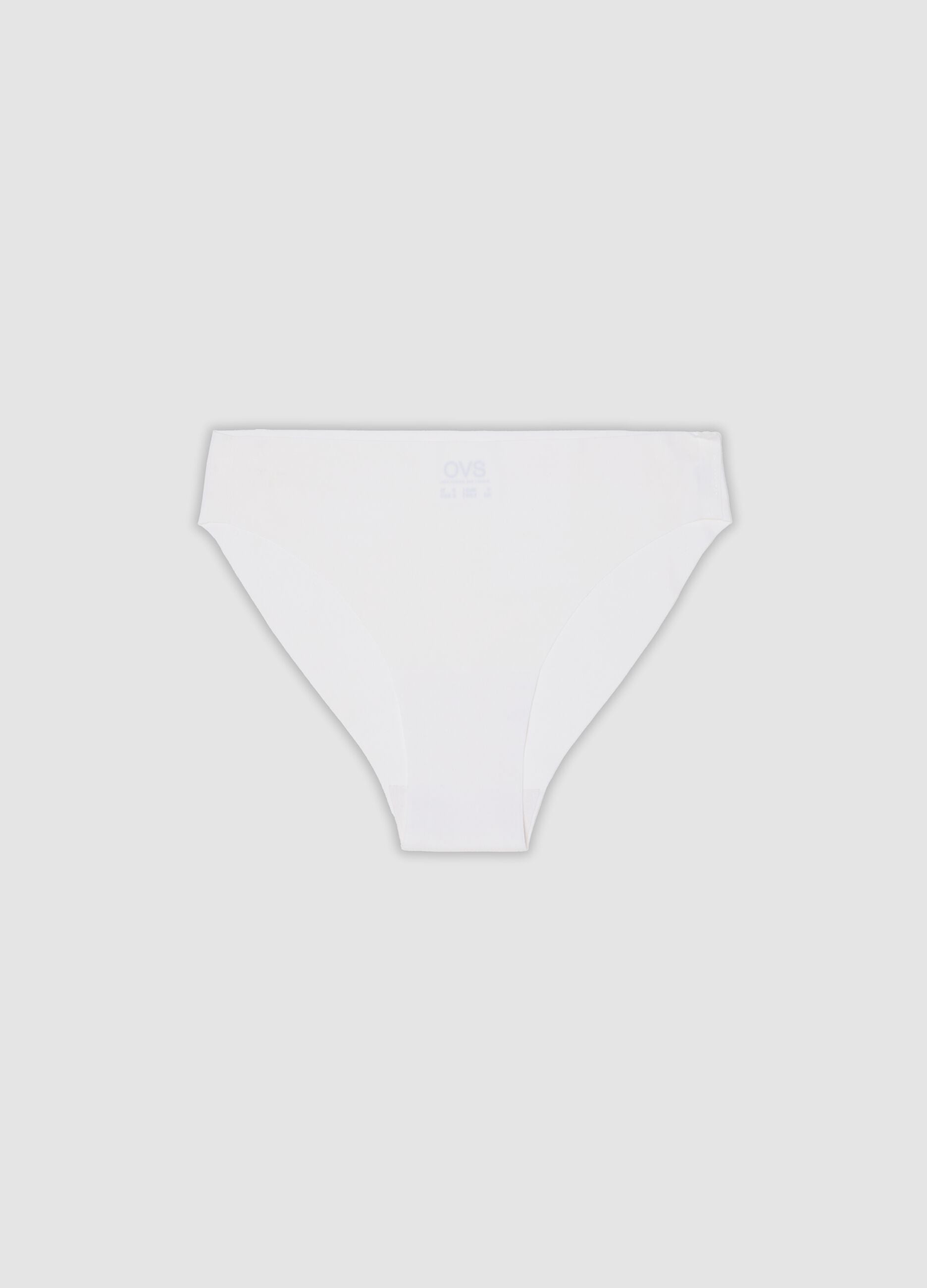 White stretch blend pants, regular fit