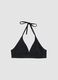 Black stretch bikini top with removable padding_4