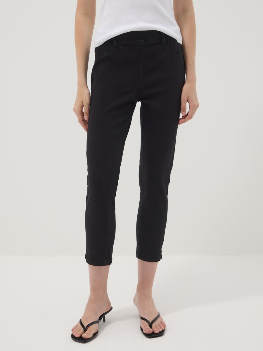 Black Skinny Fit Stretch Denim Blend Jeans_1