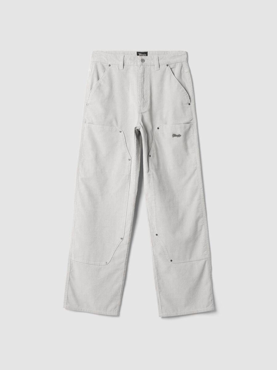 Corduroy Carpenter Trousers Light Beige_0