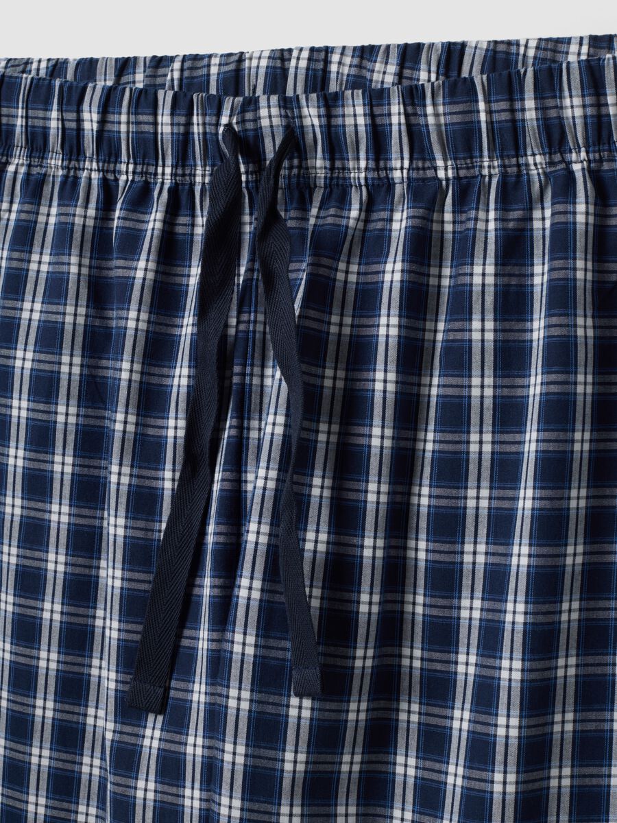 Navy organic cotton pyjamas with grandad collar, regular fit_5